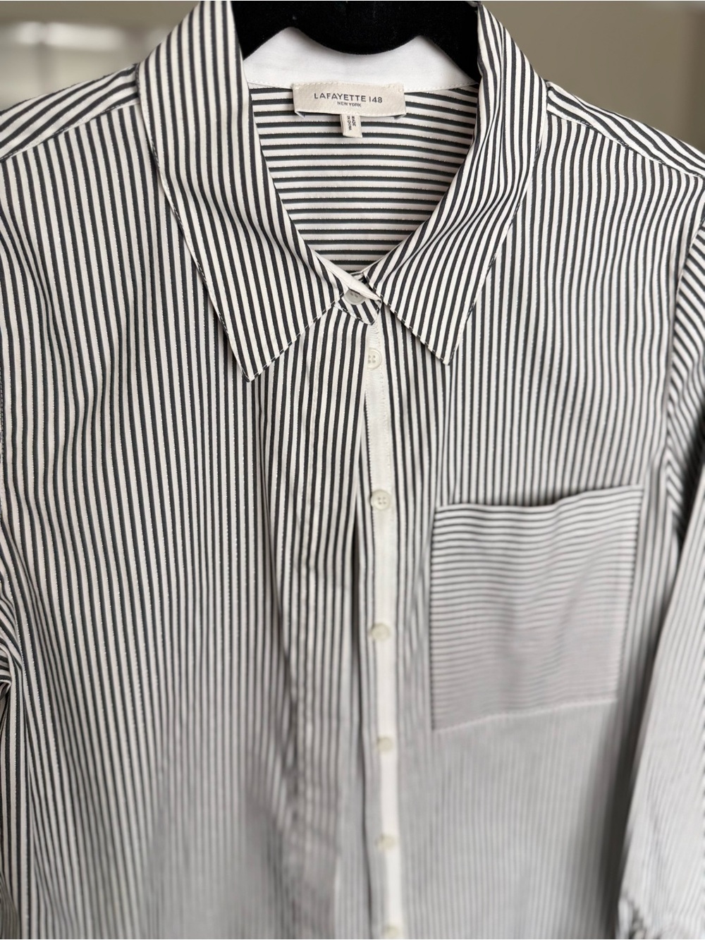 Lafayette 148 New York Oversize Button-Down Shirt - Picture 2 of 7